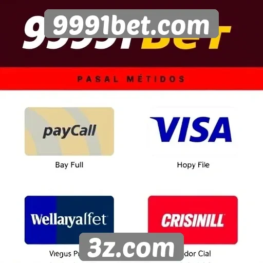 Métodos de pagamento aceitos no 9991bet