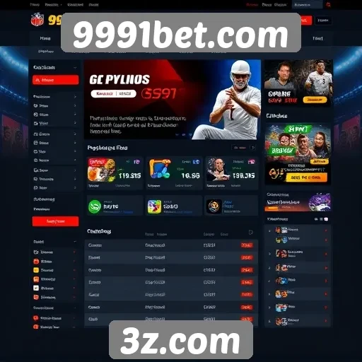 Interface do usuário do site 9991bet